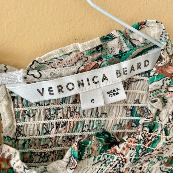 Veronica Beard Smocked Top - Picture 4 of 12
